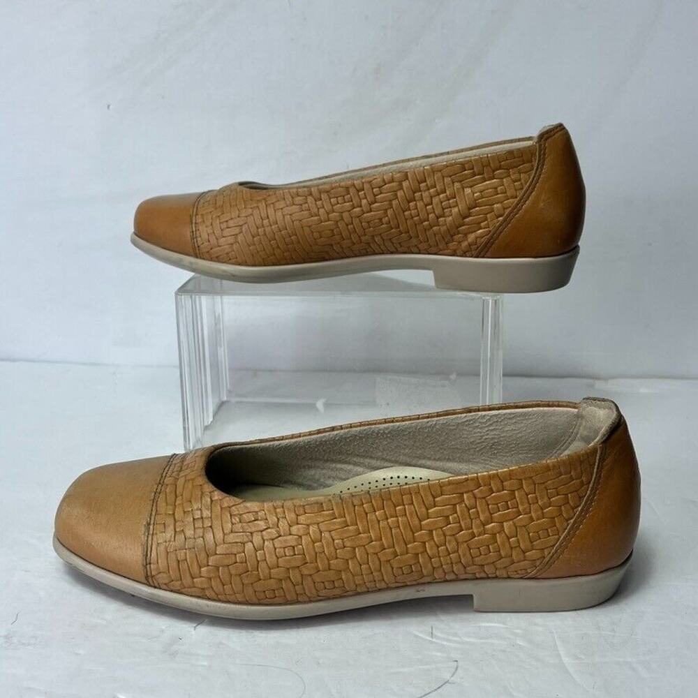 SAS Maui Ballet Flats Shoes Womens 9.5 Loafers Wheat Tan Woven Leather Slip-On - Picture 9 of 13